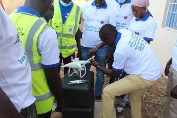 Drone training in Gambia for rescue missions