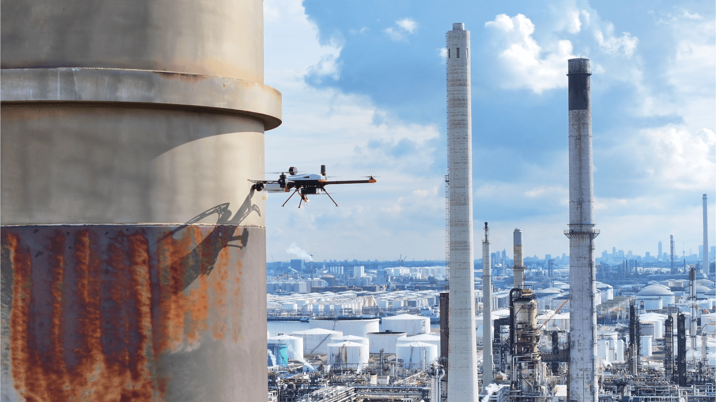 Enhance inspection efficiency with drone-based NDT in the oil and gas industry.