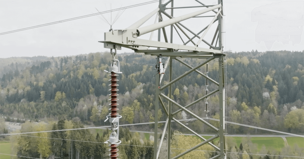 Voliro drone DFT inspection of transmission tower 